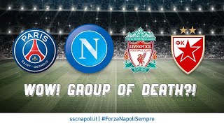 UEFA Champions League Draw REACTION TO NAPOLI’s GROUP C! NAPOLI, PSG & LIVERPOOL?! GROUP OF DEATH?!