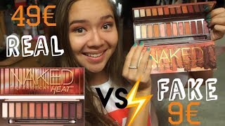 NAKED HEAT REAL VS FAKE - Swatch & Makeup