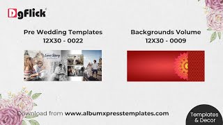 Ready Album Templates | Pre Wedding Templates 12X30 | Backgrounds Volume  12X30