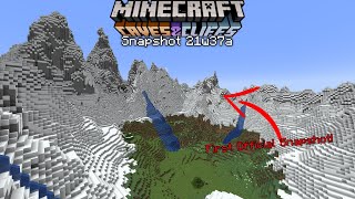 The First Official Snapshot With Moutains! Minecraft 1.18 Snapshot 21w37a