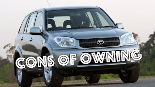 What are the cons of owning a Toyota RAV4 II generation XA20?