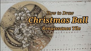 How to draw #ChristmasBall #zentangle #Zentangle #젠탱글 #크리스마스볼