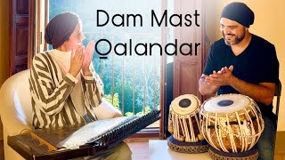 Dam Mast Qalandar - Nusrat Fateh Ali Khan - Kanun & Tabla ( Farah Fersi & Siar Hashimi )