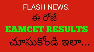 HOW TO SEE TS EAMCET RESULTS. ఈరోజే ఎంసెట్ రిజల్ట్స్.