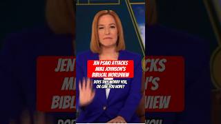 Attack on Mike Johnson’s Conservative Worldview🙏 #jenpsaki #Christian #politics #pray #Bible