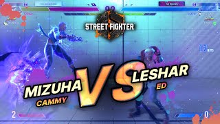 SF6 → Mizuha (Cammy) vs LeShar (Ed) - Street Fighter 6