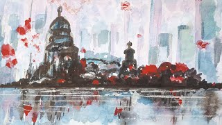 How to Paint a Stunning Watercolor Landscape | Easy for Beginners