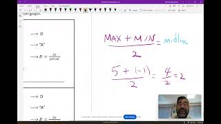 Identifying characteristics from a sinusoidal function graph part 1 Video 3