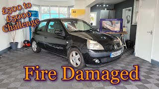 Flipping Cars- £500 to £5000 challenge - Episode #3 ( Fire Damaged )