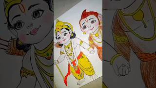 Hanuman Jayanti special 2 Drawings😍 | Hanumanji and Ramji 🙏|| #hanumanji #shreeram #viral #shorts