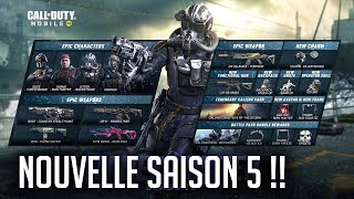 *NOUVEAU* PASSE DE COMBAT SAISON 5 + 2 NOUVELLES ARMES + 3 MAPS !! COD MOBILE FR !!