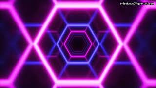 VJ LOOP 126 - Blue & Magenta Neon Hexagons - 4K - 30 min