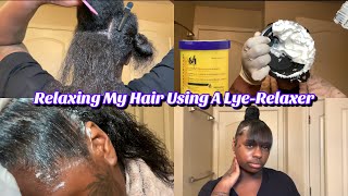 Relaxing My Hair| Lye Relaxers VS. No-Lye Relaxers| Neutralizing Shampoo| Cutting A Front Bang