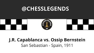 J.R. Capablanca vs Ossip Bernstein. San Sebastian, Spain 1911. #chessgame