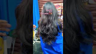 Beautiful ❤️ Back layer hair cutting 💯🔥 longhairplay #hairstyle #hair #layerhaircut