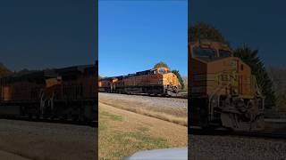 Power Crawl "out of Baldwin yard" Verry LOUD Horn Blast! BNSF H1 #963 trailing #5486 - #283@rider22