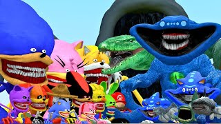 All New Sea Monsters Vs All Shin Sonic Tapes Family In Garry's Mod !