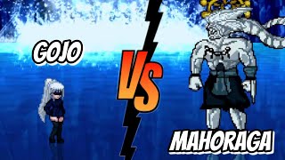 Gojo Girl Vs Mahoraga jujutsu kaisen fights / mugen