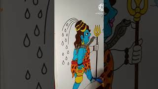 Cute baby Shiva colouring  #harharshambhu #viral #trending #youtubeshorts #asmr #satisfying