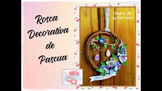 MINI ROSCA DECORATIVA DE PASCUA - RETO CERERITAS ARTE Y SCRAP - DECO SCRAP - #scrapbooking #pascua