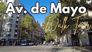 BUENOS AIRES Stroll in 4K 60fps | AVENIDA de MAYO Adventure from PLAZA CONGRESO to PLAZA de MAYO