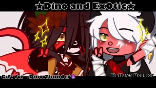 Vibing/dancing✨||Dino and Ex0tic||Helluva Boss oc||Gacha Club||Gift for @Dino_Thun 💞✨||FW⚠️