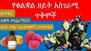 የቁልቋል ዘይት አስገራሚ  ጥቅሞች /Prickly pear seed  oil  benefits