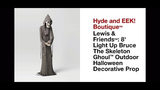 Lewis & Friends™ 8' Light Up Bruce The Skeleton Ghoul™ Outdoor Halloween Decorative Prop