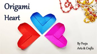 Valentine's day paper craft | Easy origami paper heart | How to make paper heart | Origami tutorial