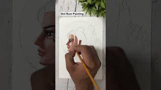 How to Paint a Face | Shri Ram Painting #shorts #youtubeshorts