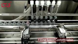 Magnetic 6 Nozzles Filling Capping Labeling Line Automatic Liquid Filler