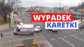 Wypadek karetki w Lublinie. Nagranie z monitoringu!