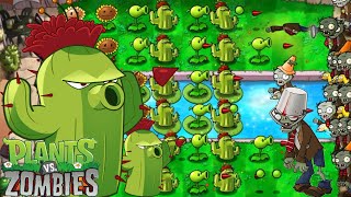 Buckethead Zombie vs Plants Cactus - Plants vs Zombies