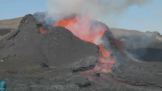 "Gateway to Hell!" - Flowing lava at Fagradasfjall volcano Iceland  May 2021