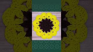 #crochet #crochetforbeginners #sunflower #crochetcoaster #crochetsunflower #sunflowercoaster