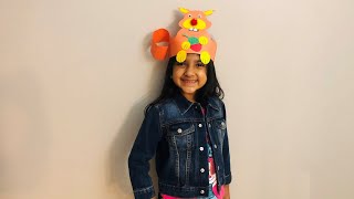 Paper squirrel hat for kids