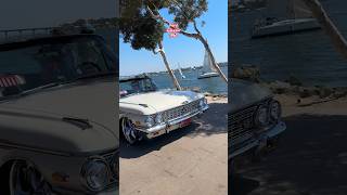 Galaxie sails by waves of blue, Chrome and sky in perfect blue  #automobile #ford #rare #short