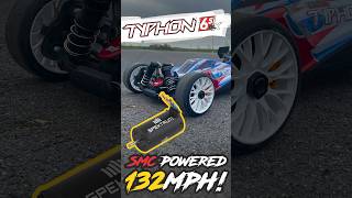 6s Typhon goes 132mph on stock motor!! #speedrun #rcspeedrun #rccar #typhon6s #ytshorts