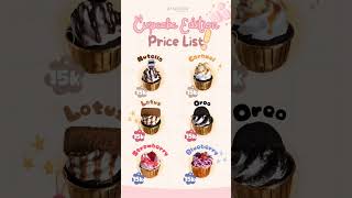 Cupcake edition price list by Cakerters_pky 😍