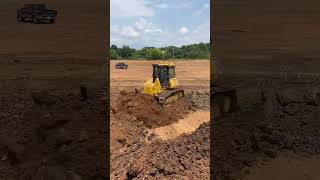 Komatsu d51 pushing up a stock pile.   #excavator #heavyequipment #dozer #constructionequipment