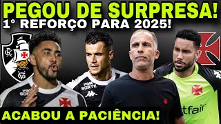 PEGOU DE SURPRESA! 1° REFORÇO PARA 2025 II SITUAÇÃO PAYET NO VASCO II VAGA NA LIBERTADORES E MUITO +