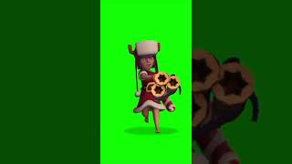 Jolly Queen animations green screen - Clash of Clans #shorts #clashofclans #archerqueen