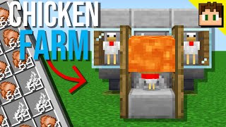 How To Build an EASY AUTOMATIC CHICKEN FARM! [Minecraft Bedrock 1.21] Tutorial