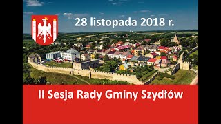 II Sesja Rady Gminy Szydłów - 28.11.2018 r.