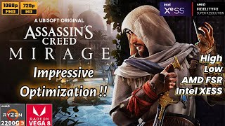 Assassin's Creed Mirage | Ryzen 3 2200G | VEGA 8 iGPU | 16GB Ram | PC Gameplay & Benchmark