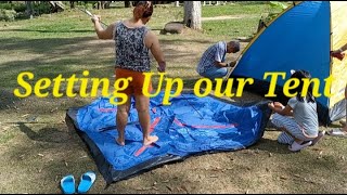 Setting Up our Tents #camping #adventure