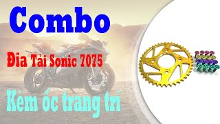 Đĩa Tải Xe Winner Sonic Nhôm CNC 7075 Kèm Ốc Trang Trí - Phiên Bản Đặc Biệt