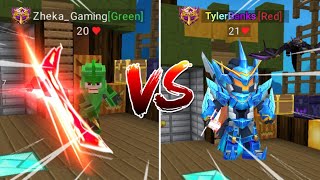 PRO Dragon Hunter Vs NOOB Dragon Hunter LEGENDARY BATTLE | Bed Wars Blockman Go