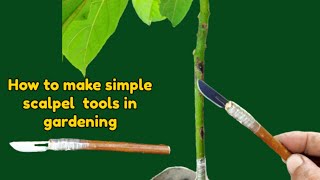 MAKING SCALPEL, TOOLS FOR GARDENING, USING WOOD STICK AS A HANDLE, (DIY GARDENING TOOLS)