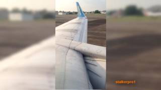 Ivano-Frankivsk approach, landing, taxi, take off Boeing 737-500 UIA / МАУ